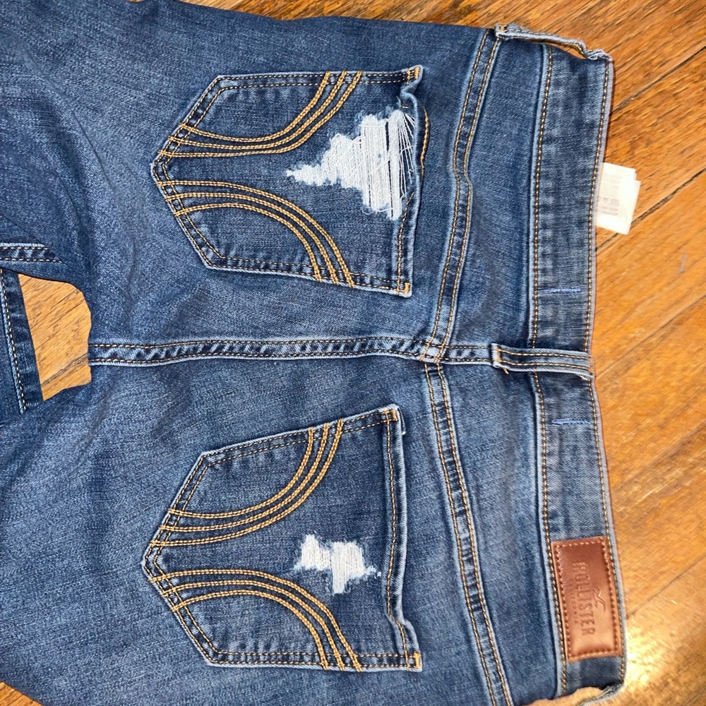 Hollister distressed bootcut jeans